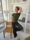 Florine figursyet t-shirt - Kaki