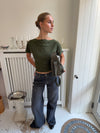 Florine figursyet t-shirt - Kaki