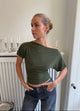 Florine figursyet t-shirt - Kaki