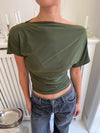 Florine figursyet t-shirt - Kaki