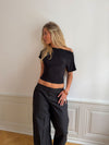 Florine figursyet t-shirt - Sort
