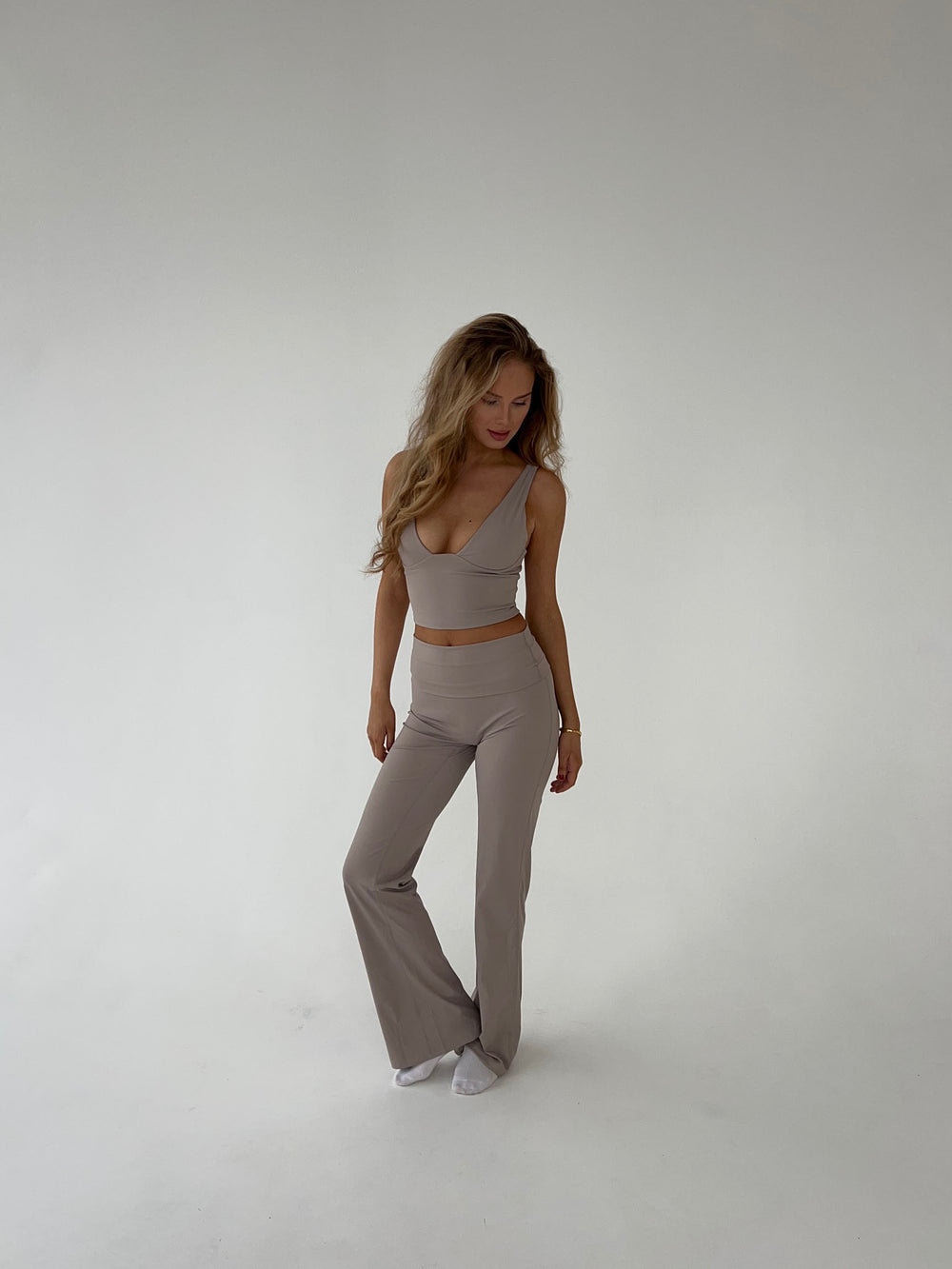 Essential flared pants - Ash