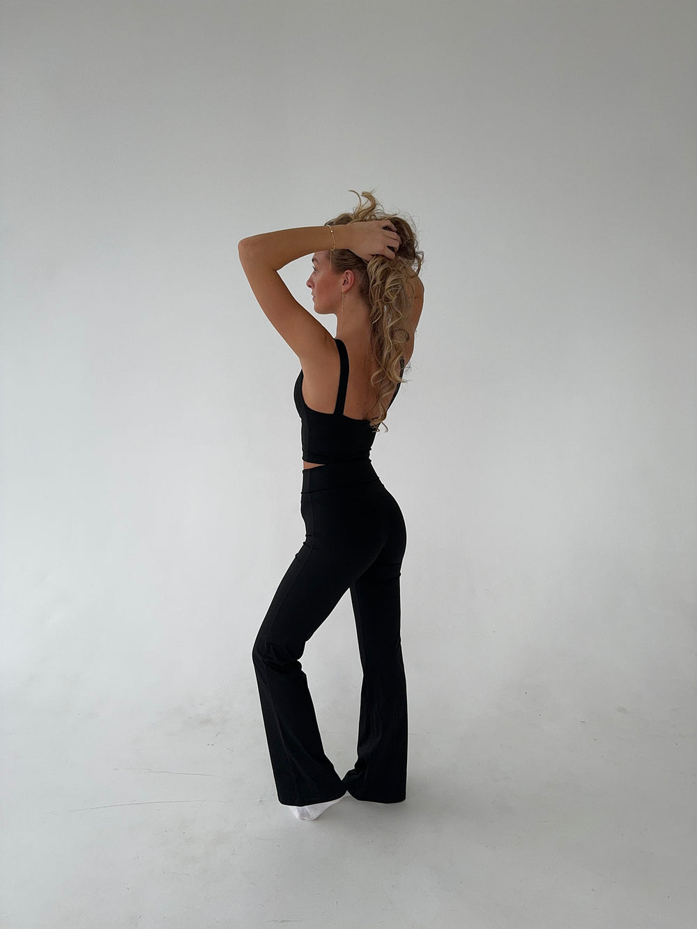 Essential flared pants - Jet black