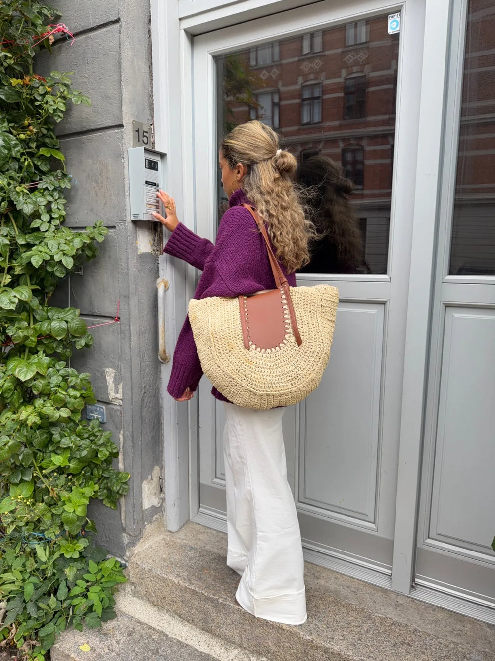Wovana flettaske - Beige/Brun