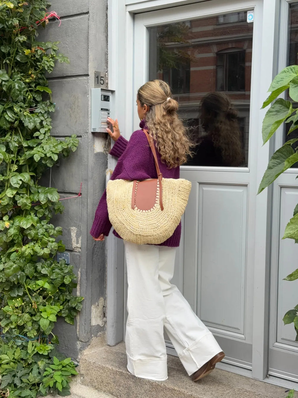 Wovana flettaske - Beige/Brun