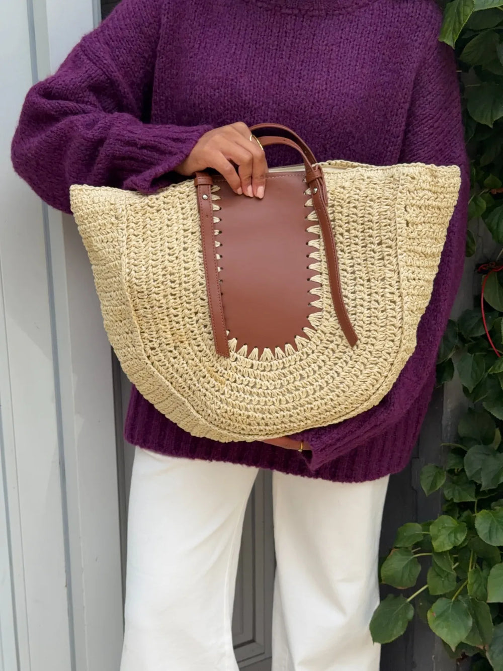 Wovana flettaske - Beige/Brun