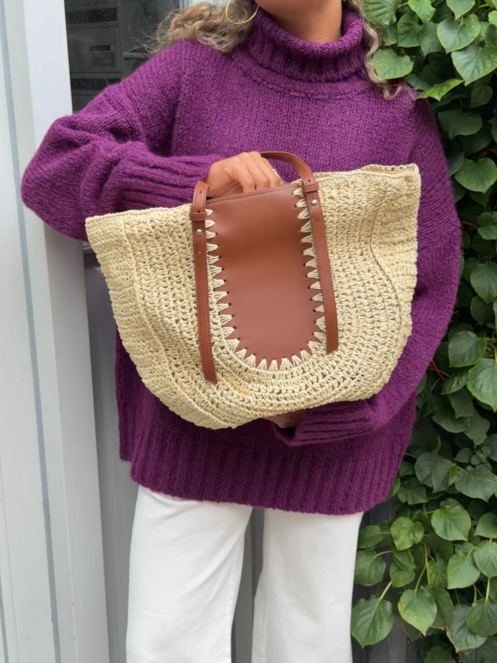 Wovana flettaske - Beige/Brun