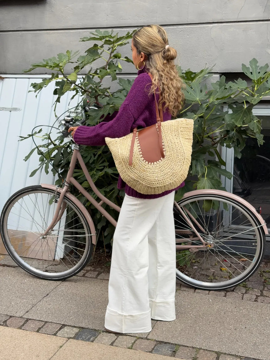 Wovana flettaske - Beige/Brun