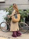 Wovana flettaske - Beige/Sort