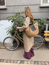 Wovana flettaske - Beige/Sort