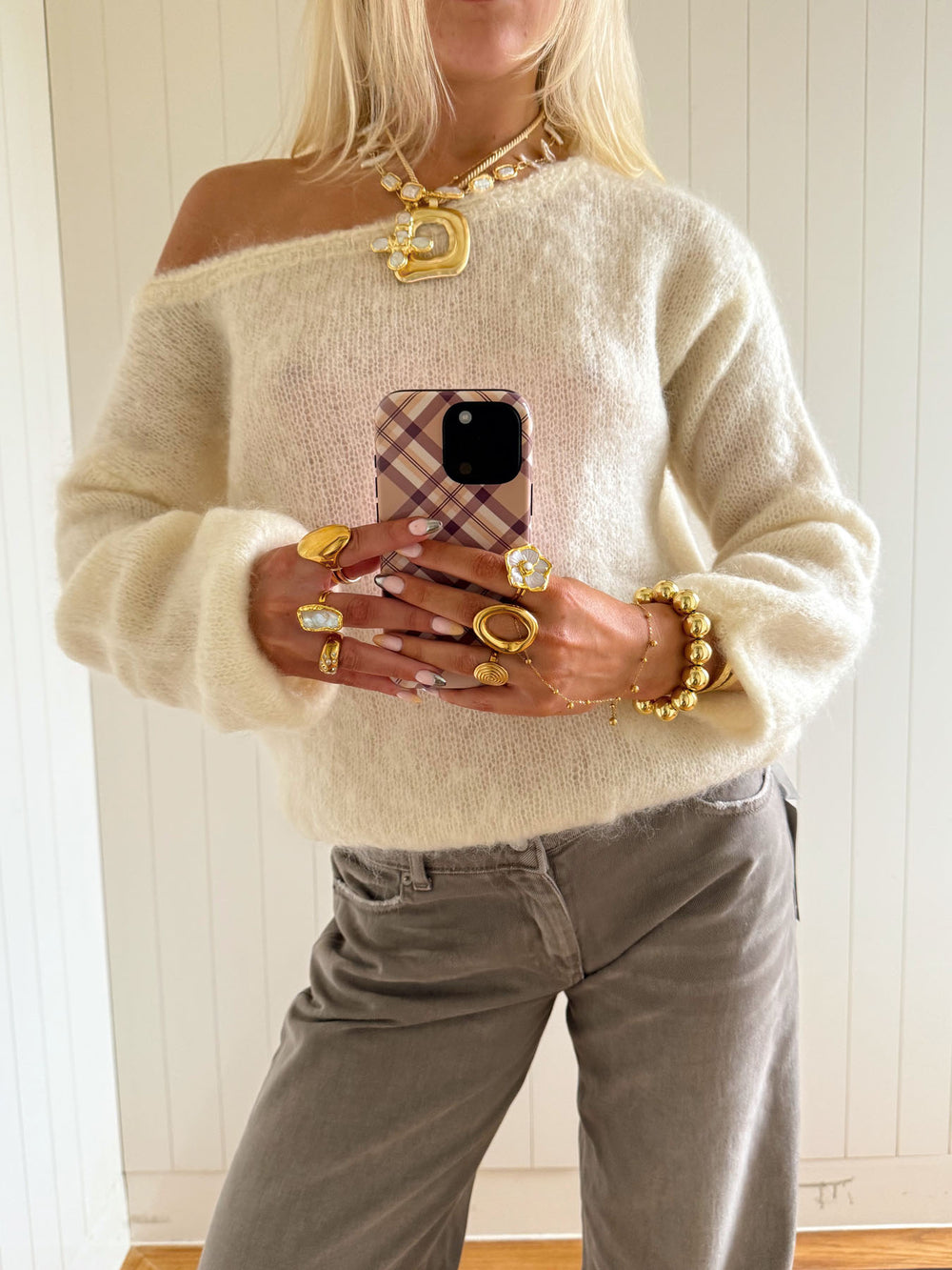 Scandivv fluffy strik - Off white