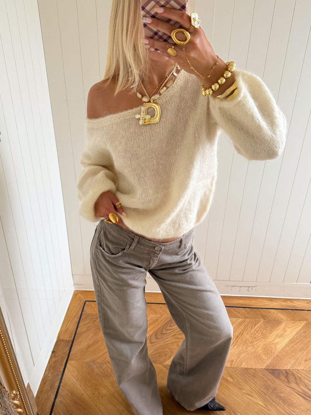 Scandivv fluffy strik - Off white