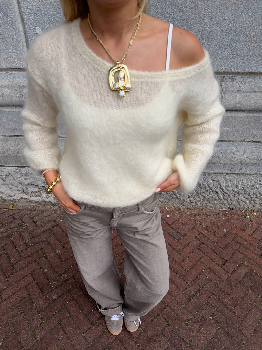 Scandivv fluffy strik - Off white