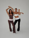 Essential folded yoga pants - Jet black/cloud