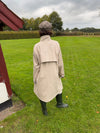 Sille frakke med ternet for - Beige