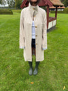 Sille frakke med ternet for - Beige