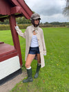 Sille frakke med ternet for - Beige