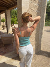 Malie glimmer tanktop - Turkis