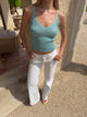 Malie glimmer tanktop - Turkis