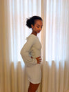 Solange glitterkjole med åben ryg - Sølv