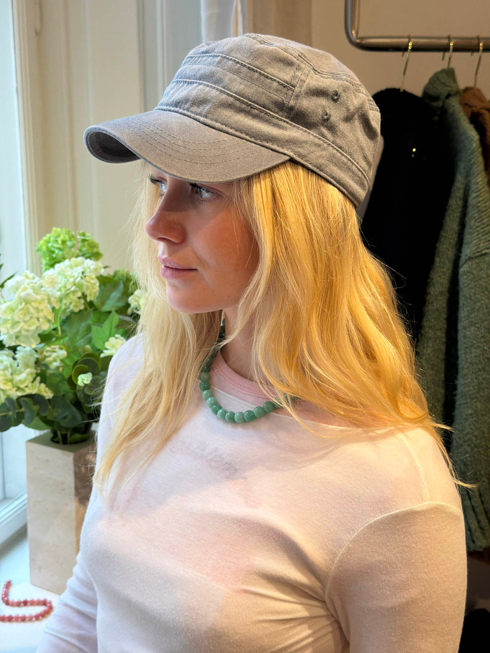 Monique halskæde - Lysegrøn