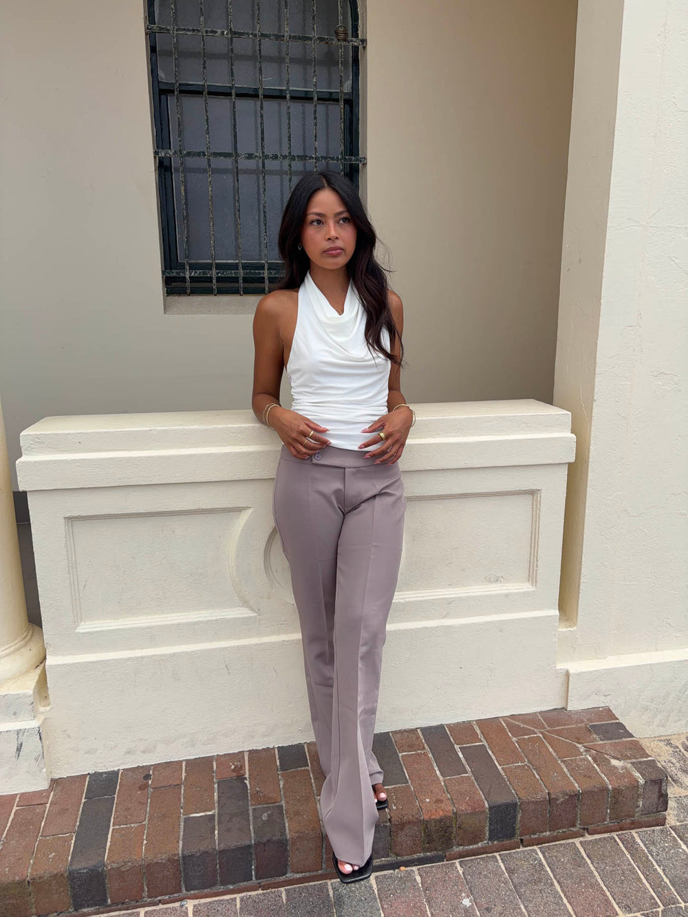 Dora halterneck top - Hvid
