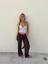 Stiney halterneck top med palietter - Beige
