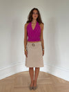 Darina halterneck top - Fuchsia