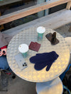 Fluffy handsker - Navy
