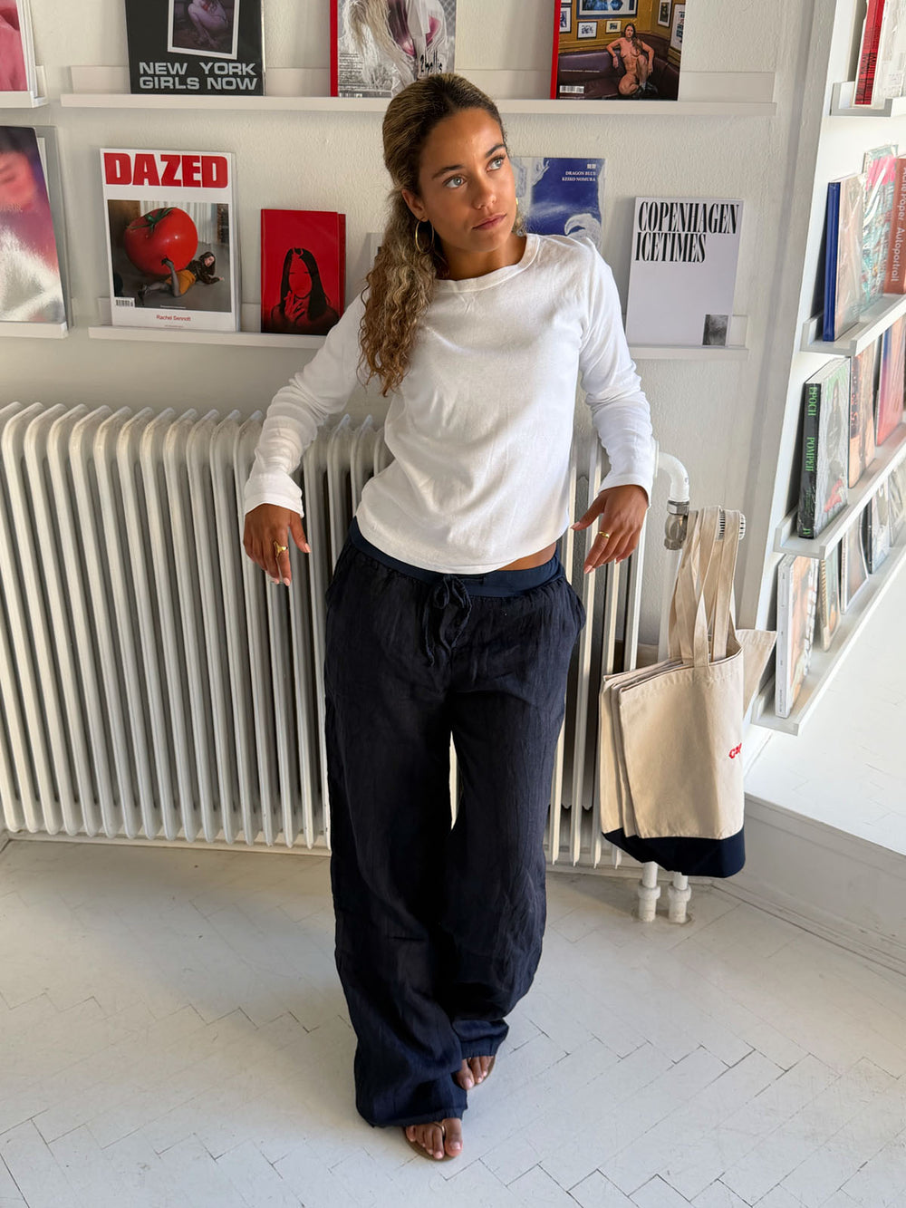 Angel hørbukser - navy