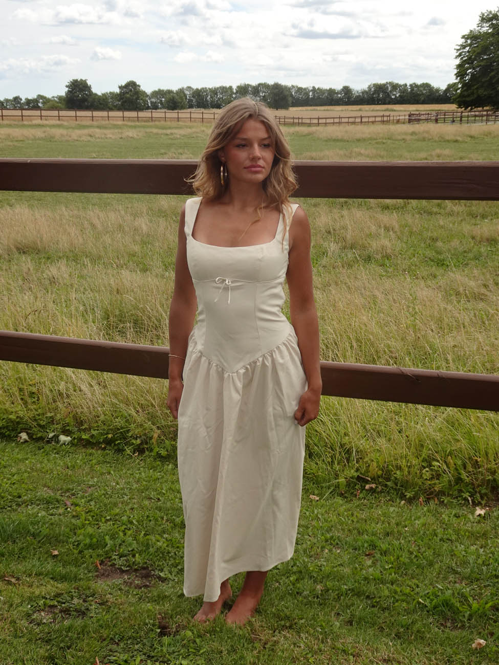 Solia hørkjole - Beige