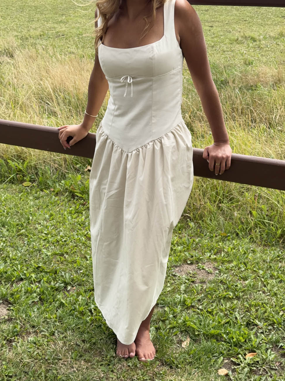 Solia hørkjole - Beige