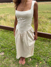 Solia hørkjole - Beige