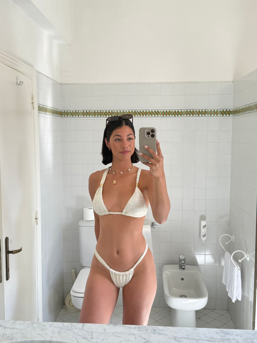 Bruna glimmer bikini - Beige