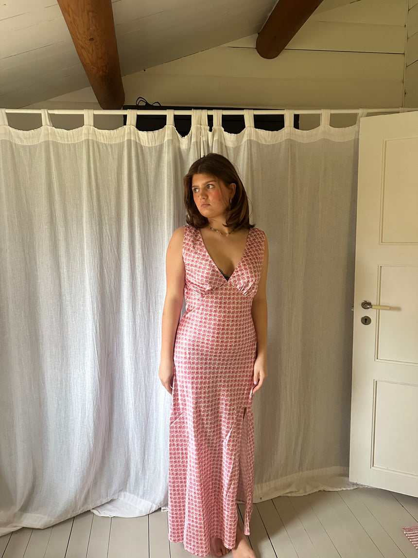Marielle kjole med muslingeprint
