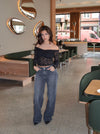 Lilly off shoulder blondebluse - Sort