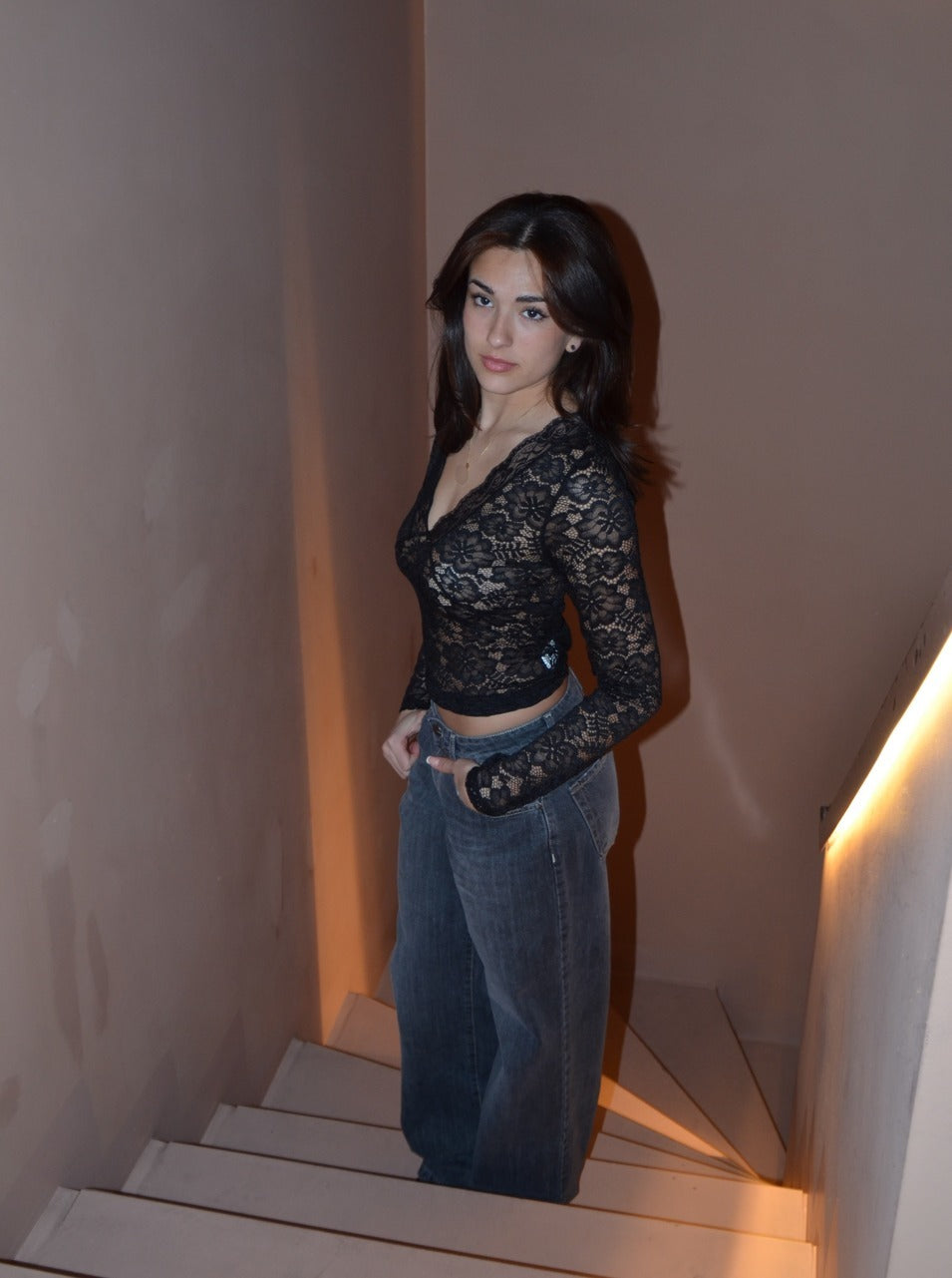 Viktoria blondebluse - Sort