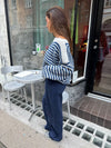 Gabardin jacquard jeans - Navy