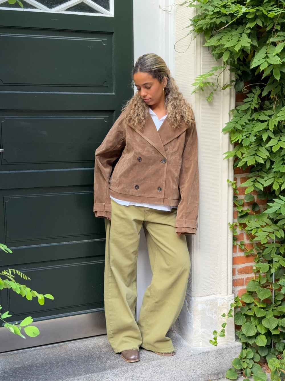 Rosie jakke i ruskind - Brun