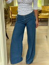 Candice jeans med snørrer - Blå