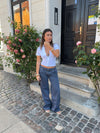 Audrine lavtaljede jeans - Blå