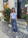 Audrine lavtaljede jeans - Blå