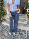 Audrine lavtaljede jeans - Blå