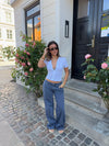 Audrine lavtaljede jeans - Blå