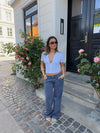 Audrine lavtaljede jeans - Blå