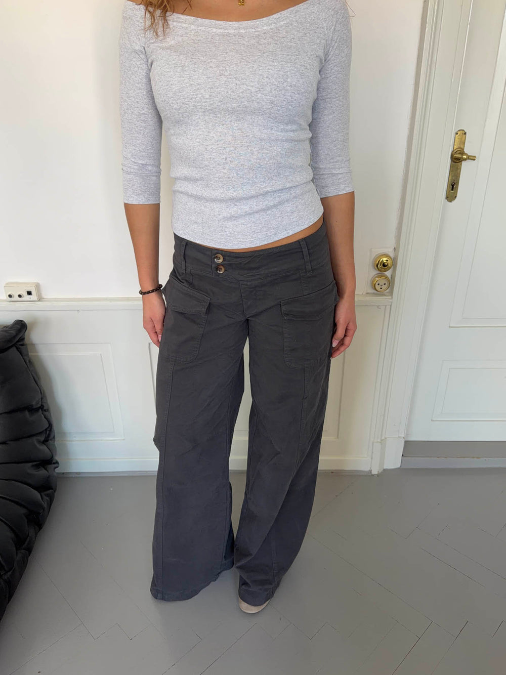 Hanna jeans - Mørkegrå