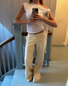 Siv jeans - Lys gul