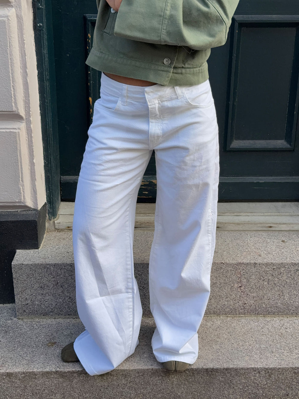 Lineana jeans med blonder - Hvid