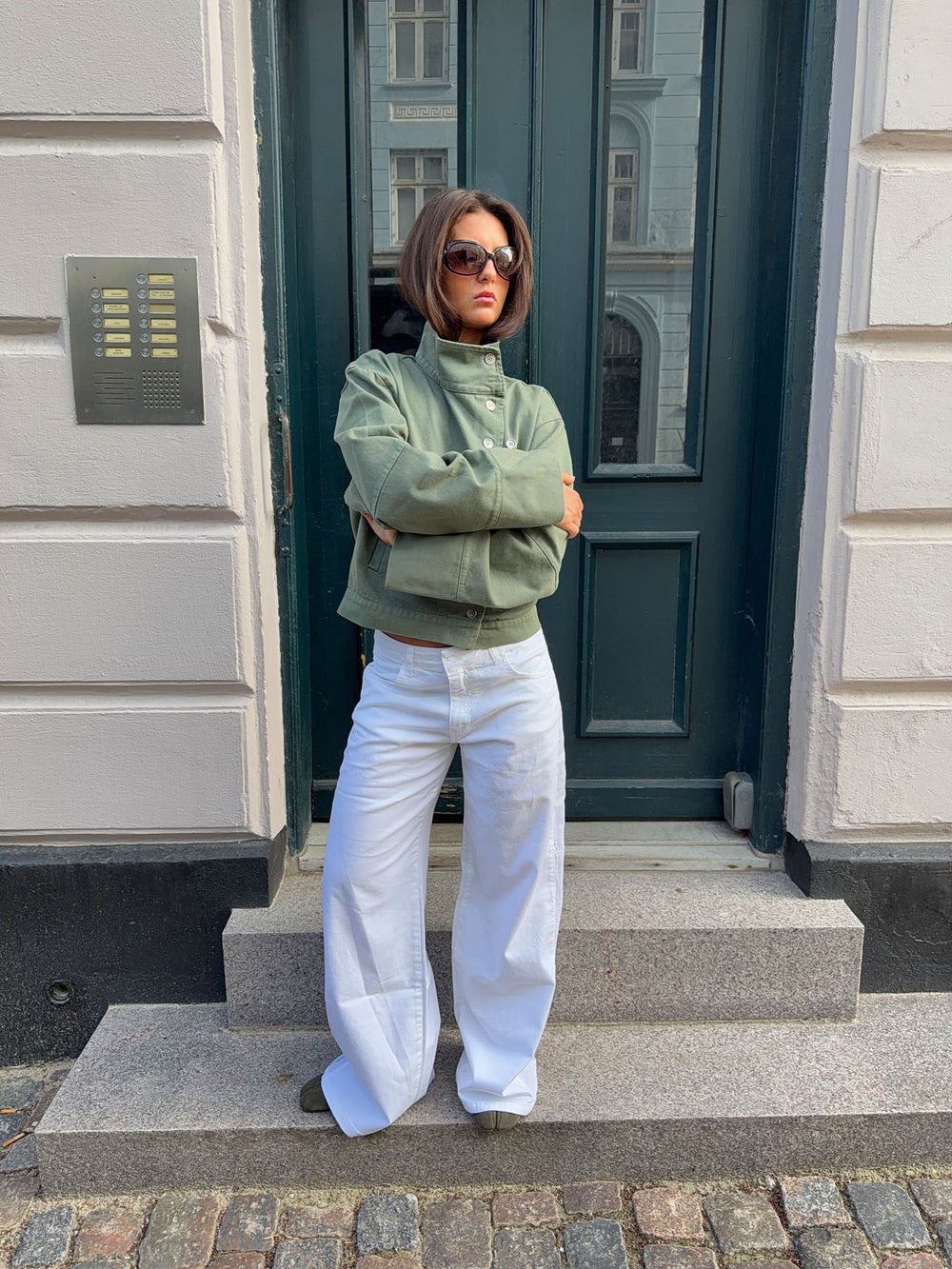 Lineana jeans med blonder - Hvid