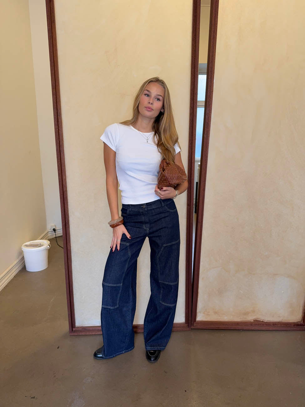 Wilma jeans med detaljer - Mørk denim